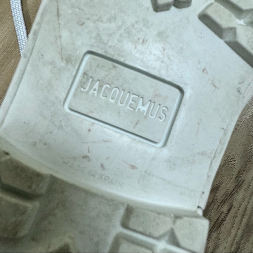 Jacquemus Les Meuniers Hautes White Rubber Leather Lace Up Ankle boots 40 - Picture 11 of 17